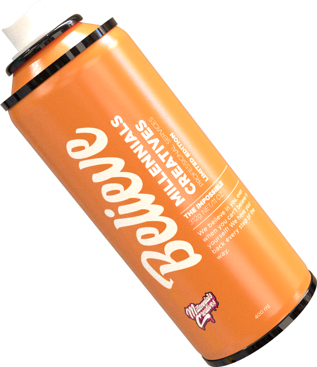 Believe spray can