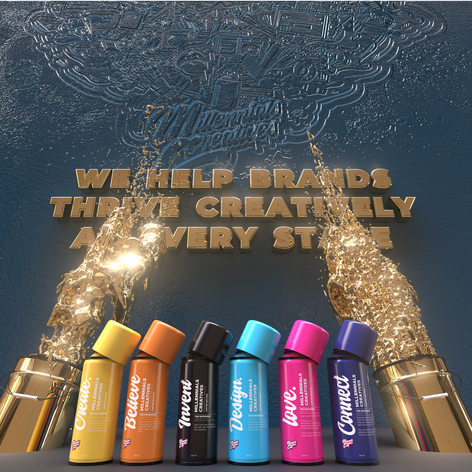Millennials Creatives limited-edition spray can design line